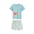 Ensemble enfant t-shirt et short en éponge cayo coco Bleu 2 - vertbaudet enfant 