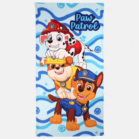Serviette polyester enfant imprimée pat patrouille Bleu 1 - vertbaudet enfant 