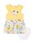 Robe bébé en tricot avec bloomer et volants aux épaules Jaune 1 - vertbaudet enfant 
