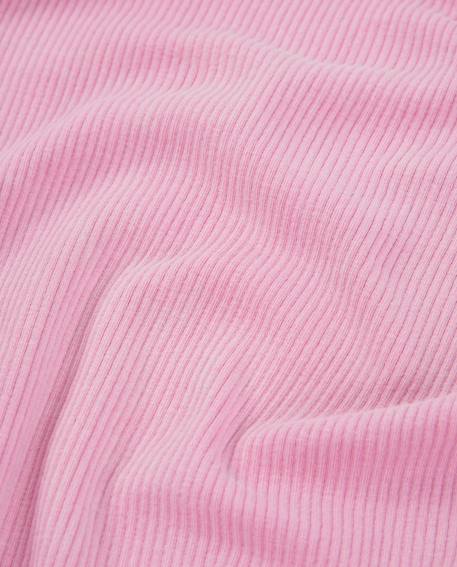 Robe fille en maille côtelée extensible Rose 5 - vertbaudet enfant 