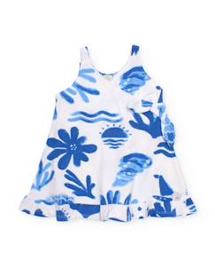 Robe pour fille en maille avec nœud sur le côté  - vertbaudet enfant