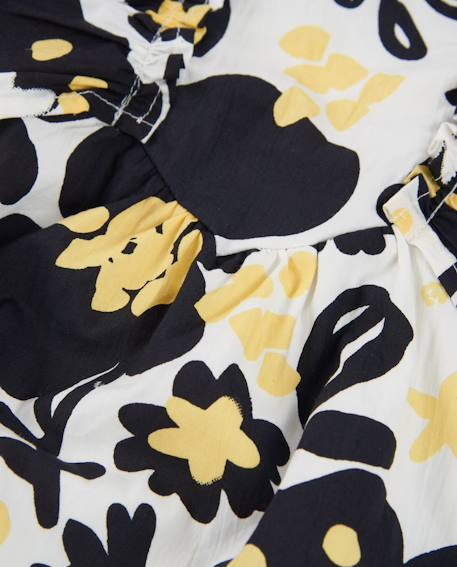 Robe en tissu à bretelles pour fille avec volants Noir 4 - vertbaudet enfant 