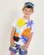 T-shirt garçon en maille avec imprimé abstrait Blanc 1 - vertbaudet enfant 