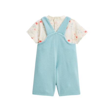 Ensemble salopette bébé en éponge et t-shirt cayo coco Bleu 3 - vertbaudet enfant 