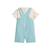 Ensemble salopette bébé en éponge et t-shirt cayo coco Bleu 3 - vertbaudet enfant 