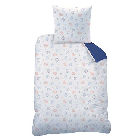 Parure de lit imprimée 100% coton, fff campus Bleu 4 - vertbaudet enfant 