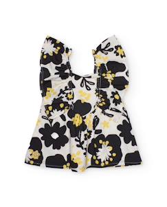 Robe en tissu à bretelles pour fille avec volants  - vertbaudet enfant