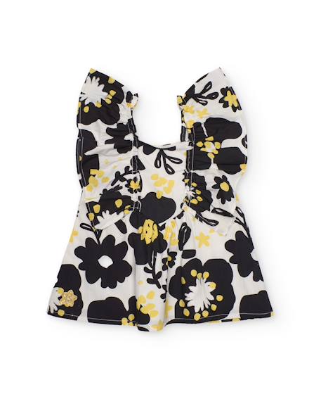 Fille-Robe en tissu à bretelles pour fille avec volants