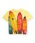 T-shirt garçon en maille avec planches de surf Jaune 2 - vertbaudet enfant 