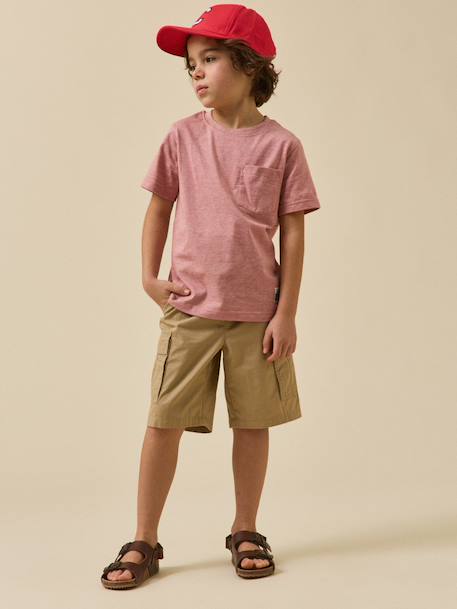 T-shirt rayé garçon - coton biologique Rouge 4 - vertbaudet enfant 