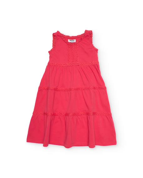 Fille-Robe fille en maille avec détails en dentelle