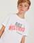 T-shirt garçon en maille avec imprimé sur le devant Blanc 1 - vertbaudet enfant 