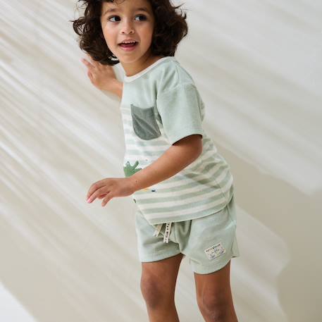 T-shirt en éponge crocro rigolo Kaki 6 - vertbaudet enfant 
