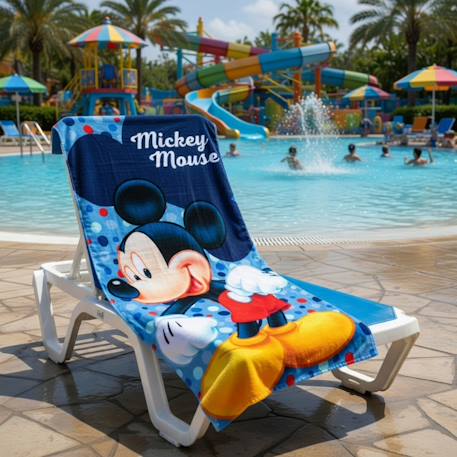 Serviette enfant imprimée mickey Bleu 2 - vertbaudet enfant 