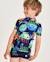 Haut de maillot de bain garçon en maille avec méduses multicolores Bleu 1 - vertbaudet enfant 