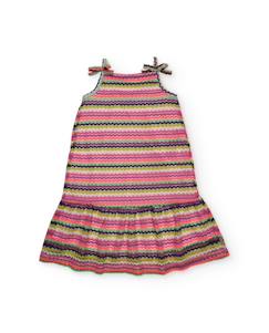 Robe fille en maille à bretelles avec nœuds  - vertbaudet enfant