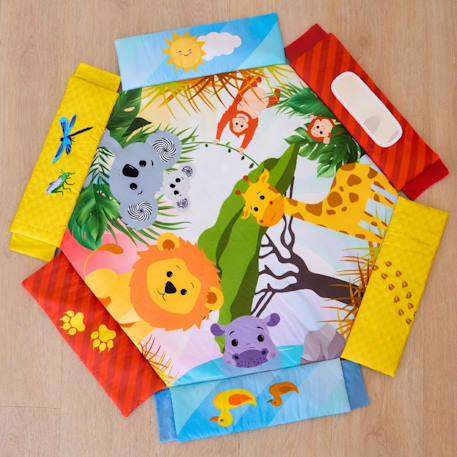 Tapis d'éveil bébé piscine à balles pliable jungle palenquo Jaune 5 - vertbaudet enfant 