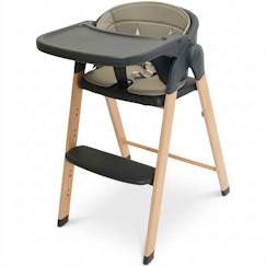 Puériculture-Chaise haute évolutive bébé en bois grow with me