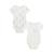 Lot de 2 bodies bébé manches courtes ouverture croisée noisette Ecru 2 - vertbaudet enfant 