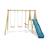 Portique bois balançoire et toboggan enfant 2,30m azuki 2 Bois 2 - vertbaudet enfant 
