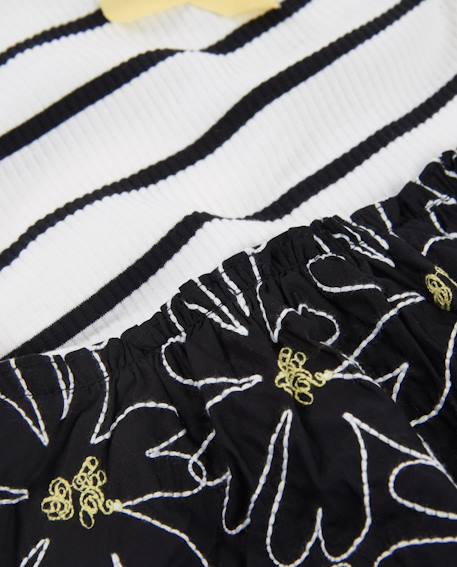 Robe en maille pour fille à rayures Noir 4 - vertbaudet enfant 