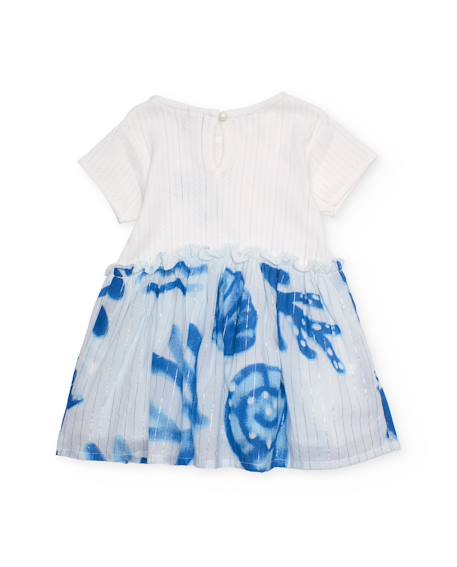 Robe pour fille en toile avec détail à sequins Blanc 2 - vertbaudet enfant 
