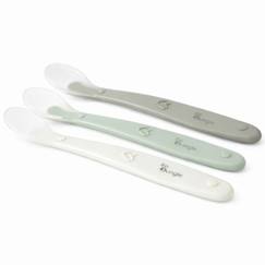 Puériculture-Repas-Lot de 3 cuillères bébé en silicone