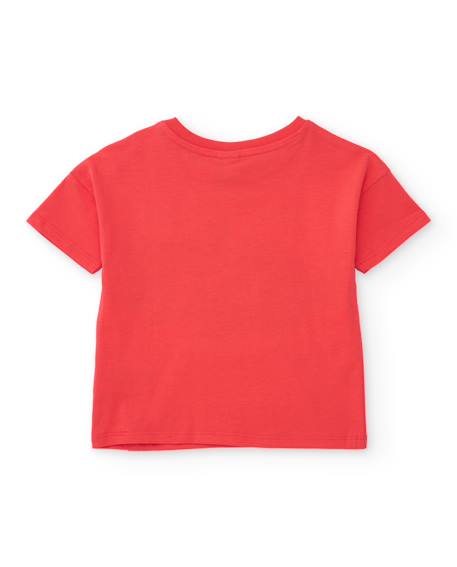 T-shirt garçon en maille avec imprimé baleine Rouge 3 - vertbaudet enfant 