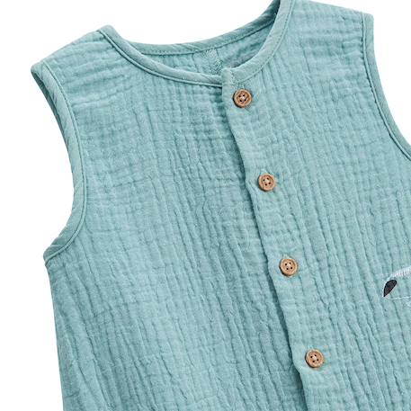 Combishort bébé en gaze de coton toucana Bleu 4 - vertbaudet enfant 