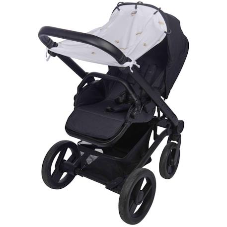 Pare-soleil universel poussette et siège auto uv upf50+ plumes Blanc 5 - vertbaudet enfant 