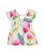 Robe pour fille en toile avec encolure croisée Blanc 1 - vertbaudet enfant 
