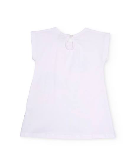 Robe fille en maille avec fermeture au dos Blanc 2 - vertbaudet enfant 
