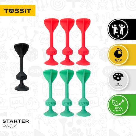 Jeu de fléchettes à ventouses starter pack Rouge/cyan 2 - vertbaudet enfant 