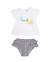 Ensemble en tricot pour bébé à rayures Blanc 2 - vertbaudet enfant 