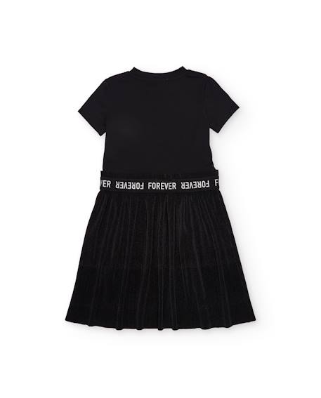 Robe fille en maille avec applications brillantes Noir 4 - vertbaudet enfant 