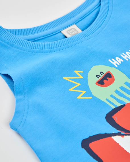 Débardeur garçon en maille Bleu 4 - vertbaudet enfant 