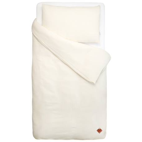 Parure de lit housse de couette et taie d'oreiller jeanne Beige+Blanc+Blanc à pois or+Bleu+Camel+Écru+Terracotta+Vert de gris 30 - vertbaudet enfant 