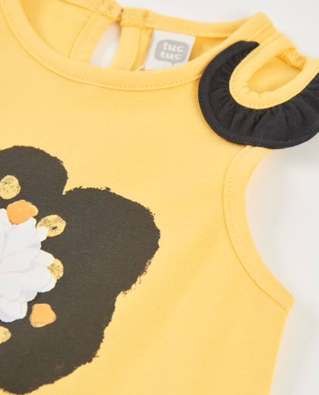 Robe en maille pour fille avec détail à l’épaule Jaune 3 - vertbaudet enfant 