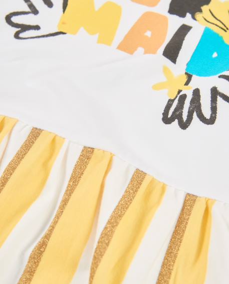 Robe en maille pour fille avec rayures verticales Jaune 4 - vertbaudet enfant 