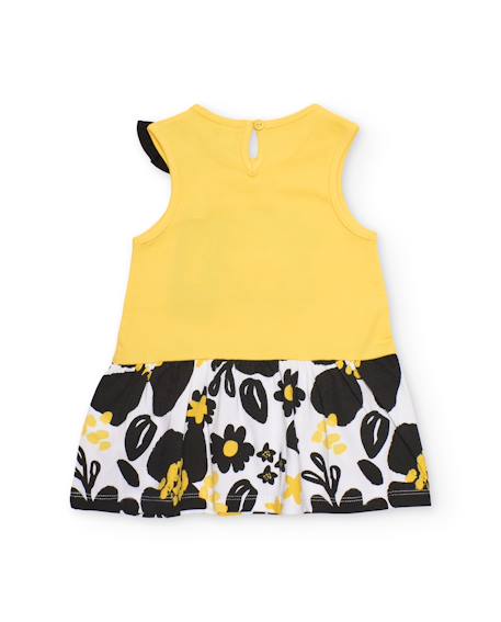 Robe en maille pour fille avec détail à l’épaule Jaune 2 - vertbaudet enfant 