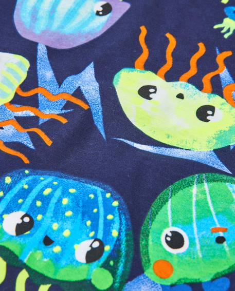 Haut de maillot de bain garçon en maille avec méduses multicolores Bleu 4 - vertbaudet enfant 