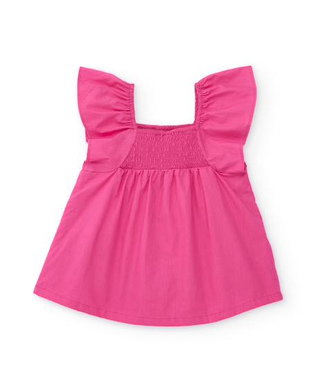 Robe pour fille en toile Rose 2 - vertbaudet enfant 