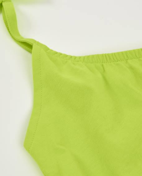 Robe fille en maille au design asymétrique Vert 3 - vertbaudet enfant 