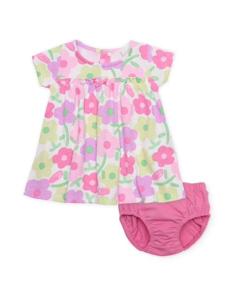Robe en tricot bébé avec bloomer et imprimé floral Rose 1 - vertbaudet enfant 