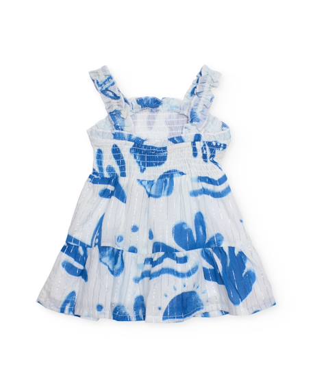 Robe pour fille en toile avec corsage froncé Blanc 3 - vertbaudet enfant 