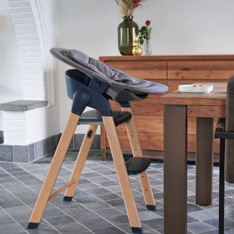 Chaise haute évolutive bébé en bois grow with me Blanc+Gris 8 - vertbaudet enfant 