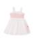 Robe fille en tissu et trame avec empiècement smocké Blanc 3 - vertbaudet enfant 