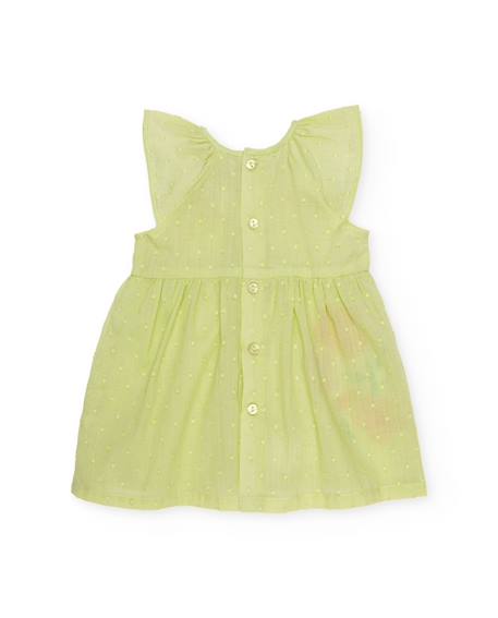 Robe bébé en tissu avec texture à pois Vert 3 - vertbaudet enfant 