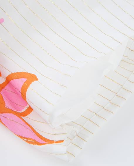 Robe fille en tissu et trame avec empiècement smocké Blanc 5 - vertbaudet enfant 