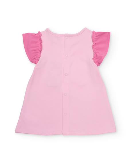 Robe en tricot avec bloomer pour bébé avec motif libellule Rose 3 - vertbaudet enfant 